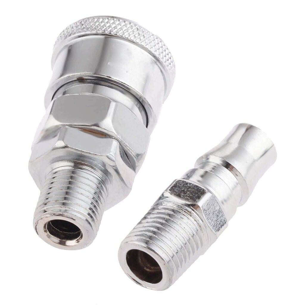 Pneumatic Fittings Air Line Hose Compressor Connector Quick Release Coupler Air Line Fittings for Air Line Hose (SM20 + PM20)